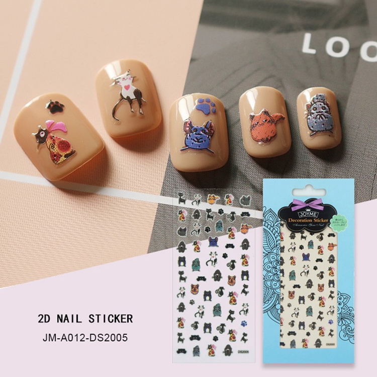 Playful Cat Nail Sticker